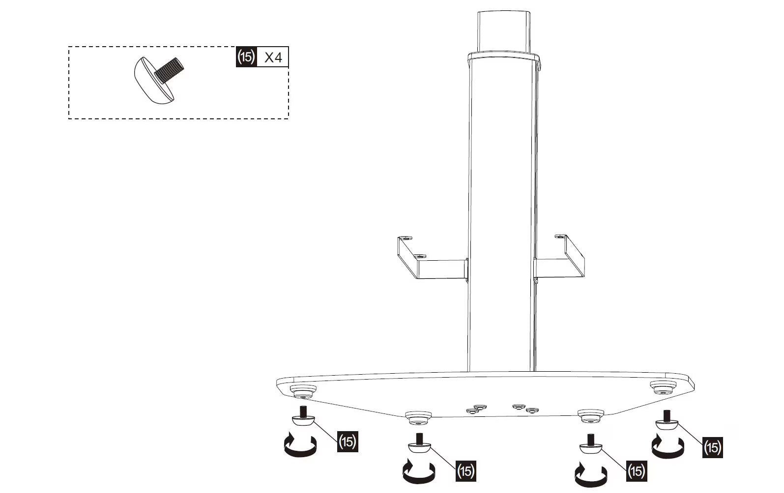 Audioraq TV-Trolley Home Schwarz