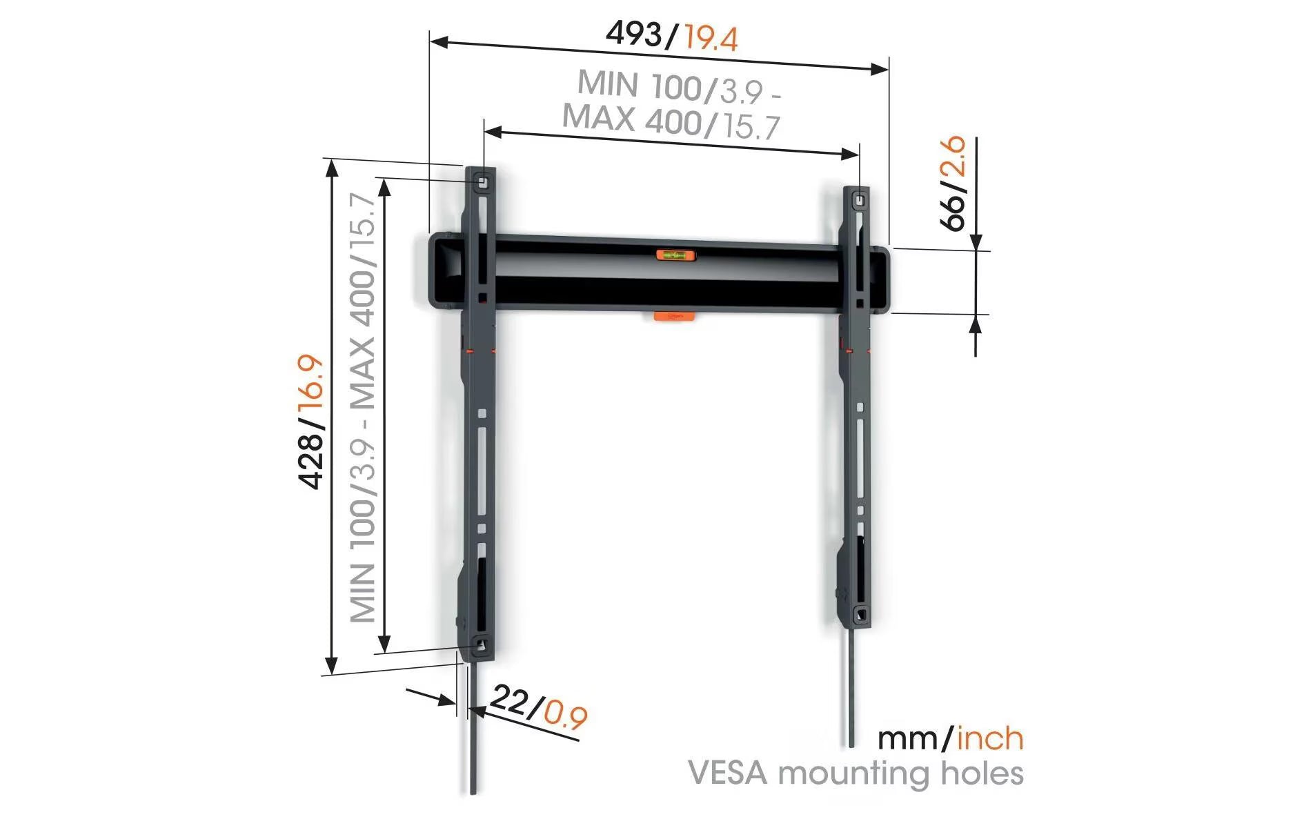 Vogel's Wandhalterung TVM 3405B Schwarz