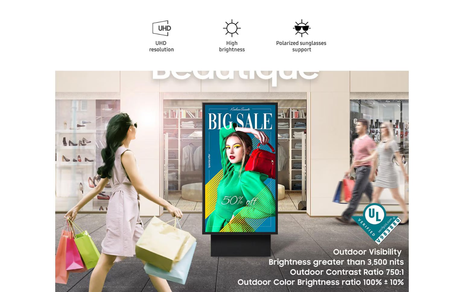 Samsung Public Display Outdoor OH75A 75 "