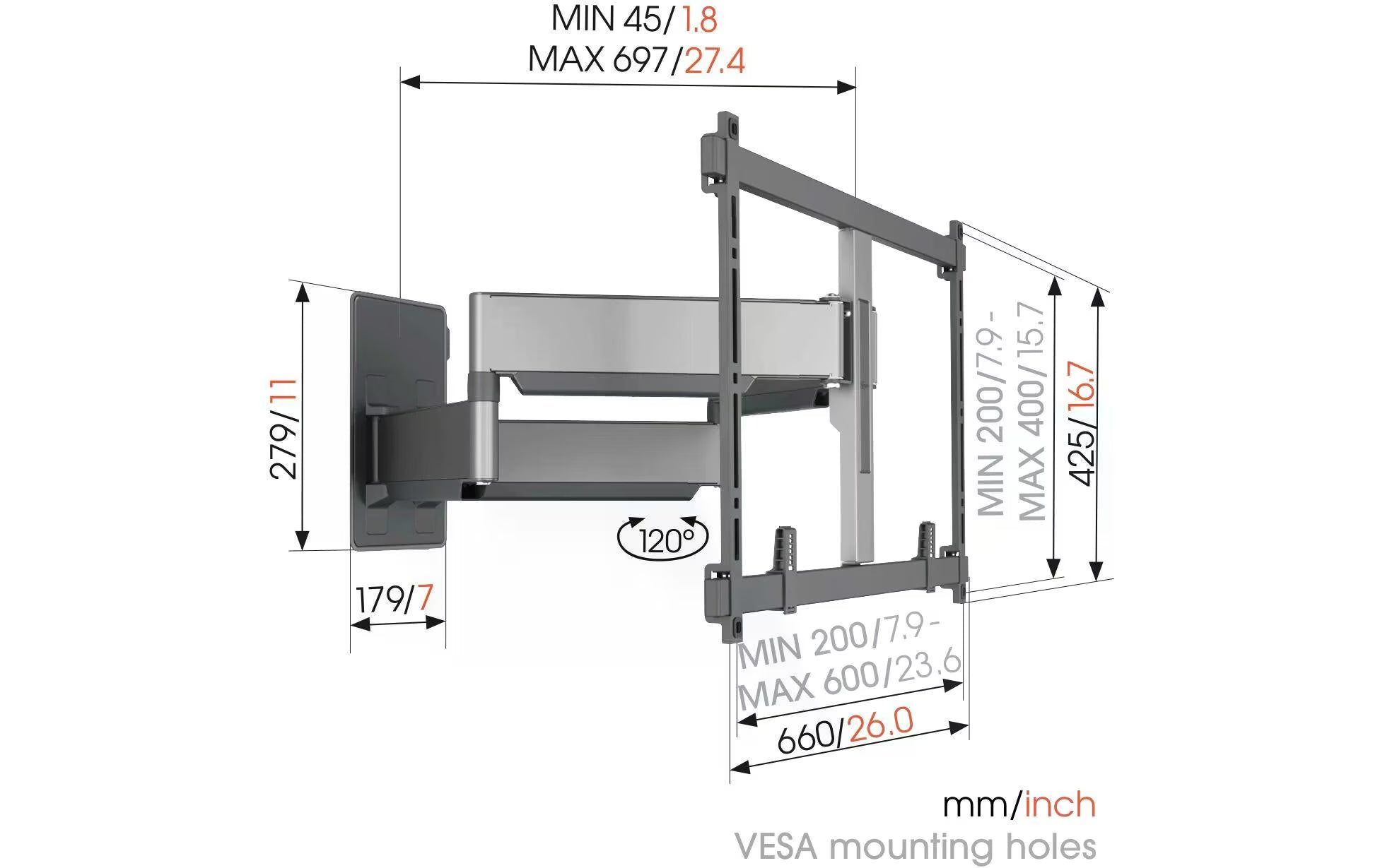 Vogel's Wandhalterung TVM 5855 - Schwarz
