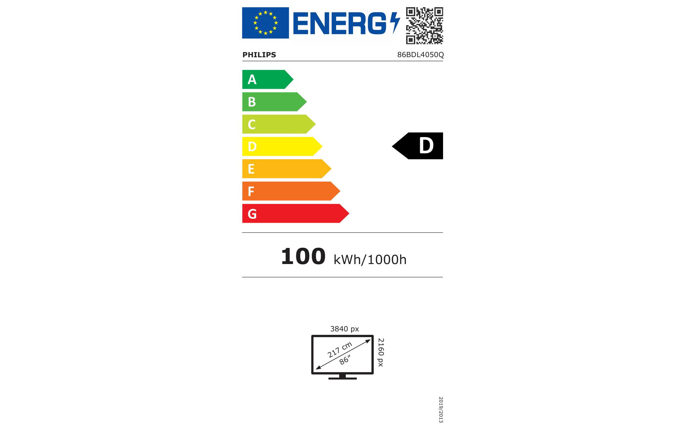 Philips Public Display Q-Line 86BDL4050Q/00 85.6 "