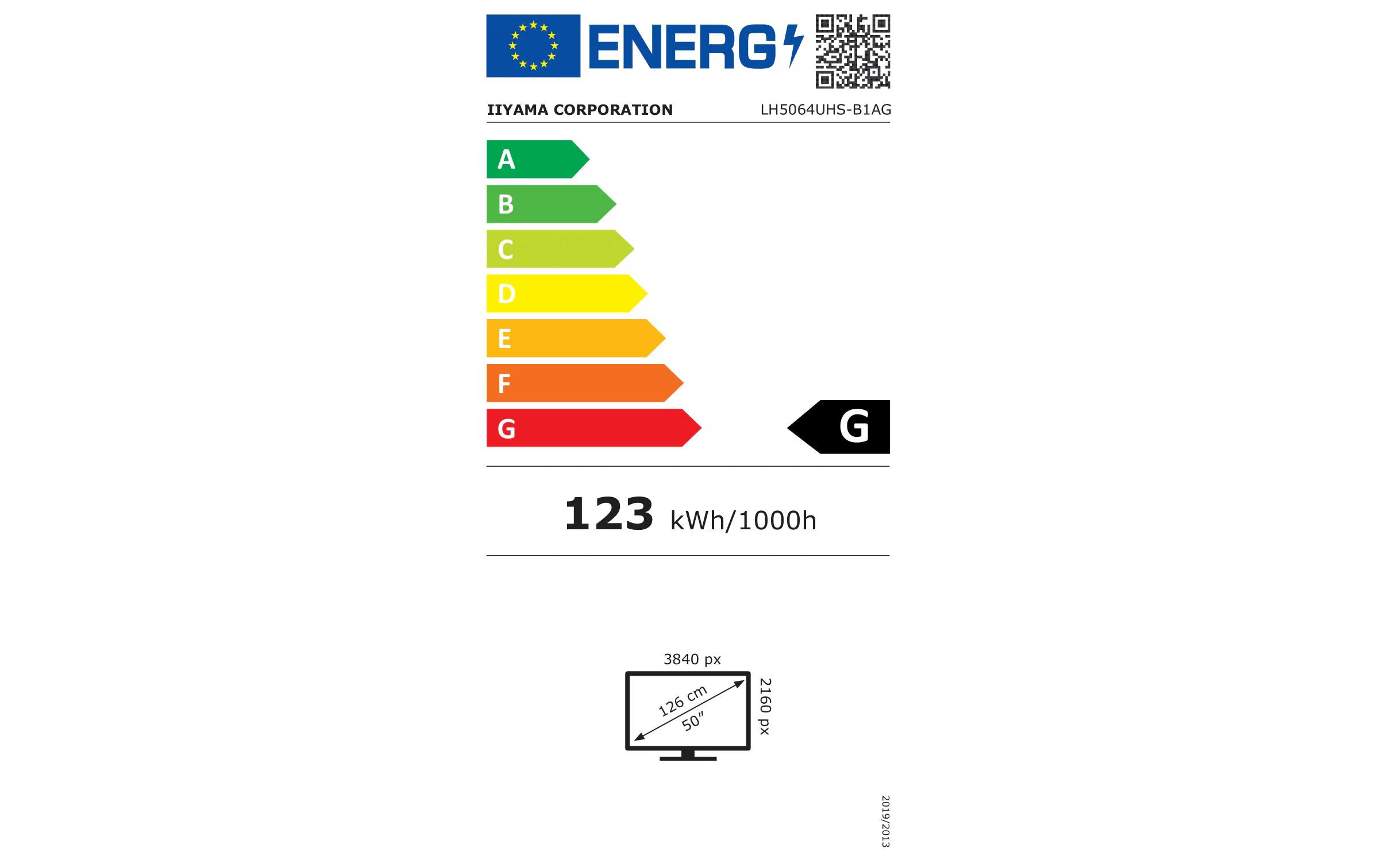 iiyama Public Display ProLite LH5064UHS-B1AG 50 "