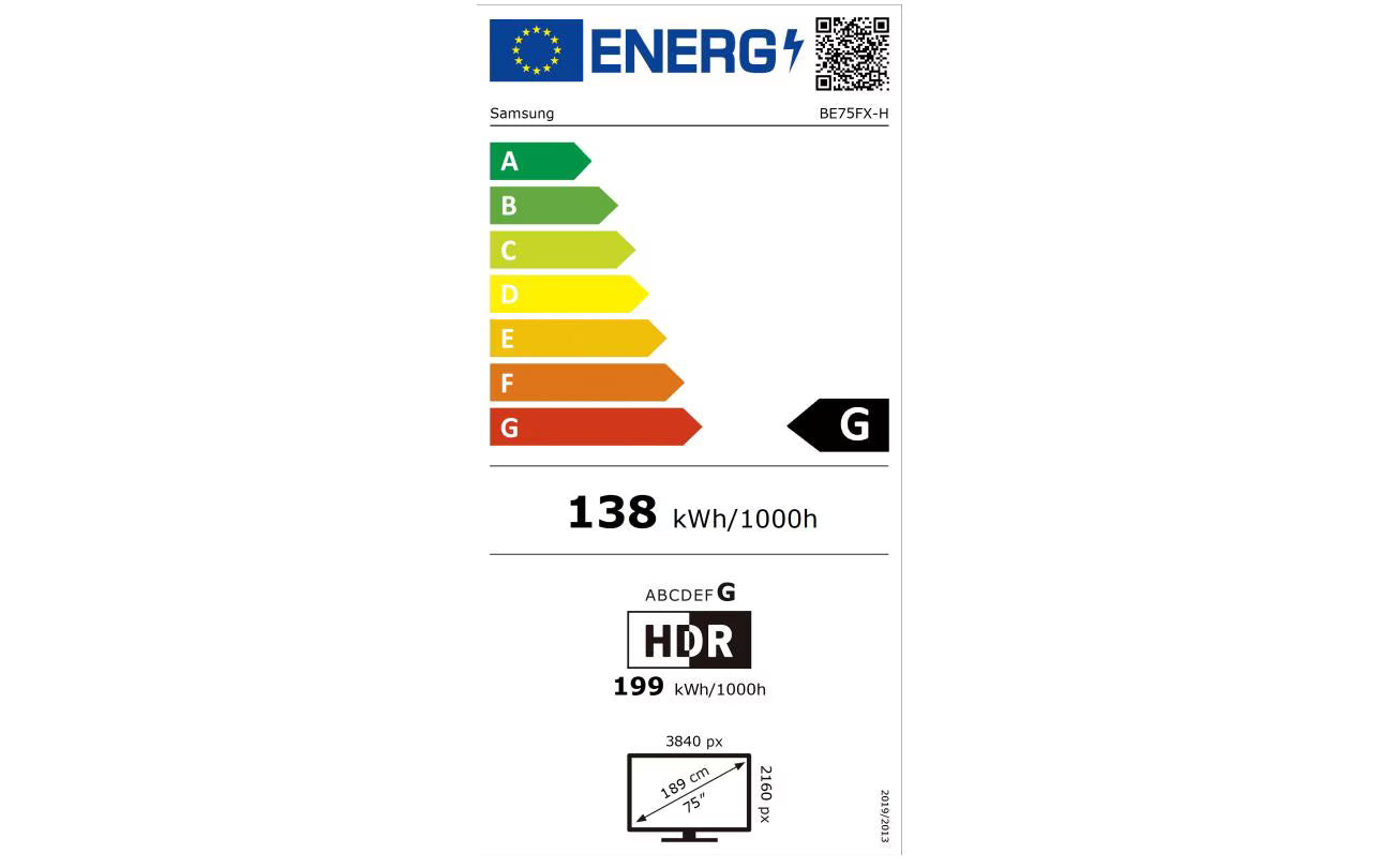 Samsung Public Display BE75FX-H 75 "