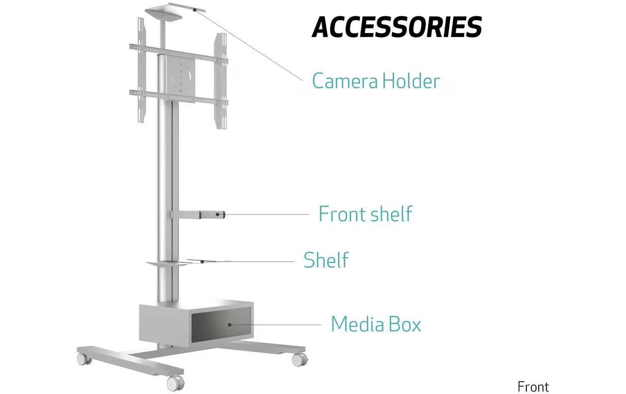 Multibrackets TV-Trolley M Public Display Stand 180 HD Single 55-80 Zoll