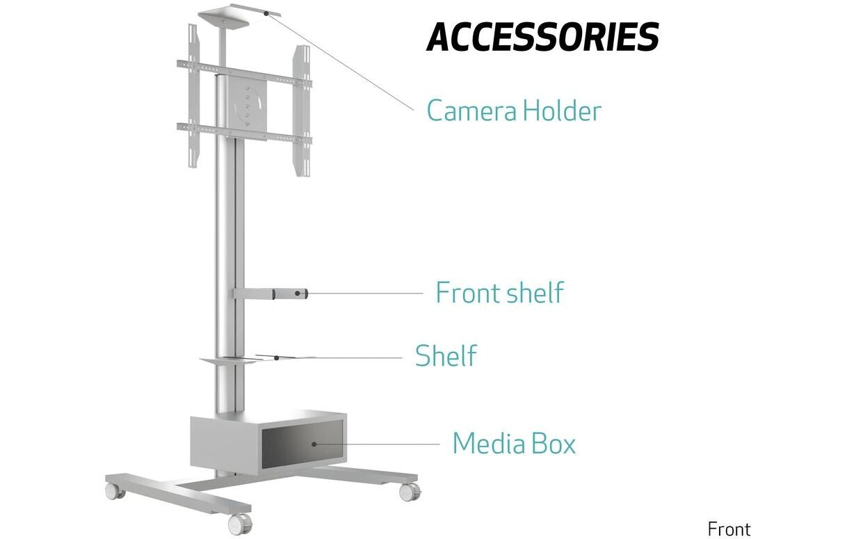 Multibrackets TV-Trolley M Public Display Stand 180 HD Single 55-80 Zoll
