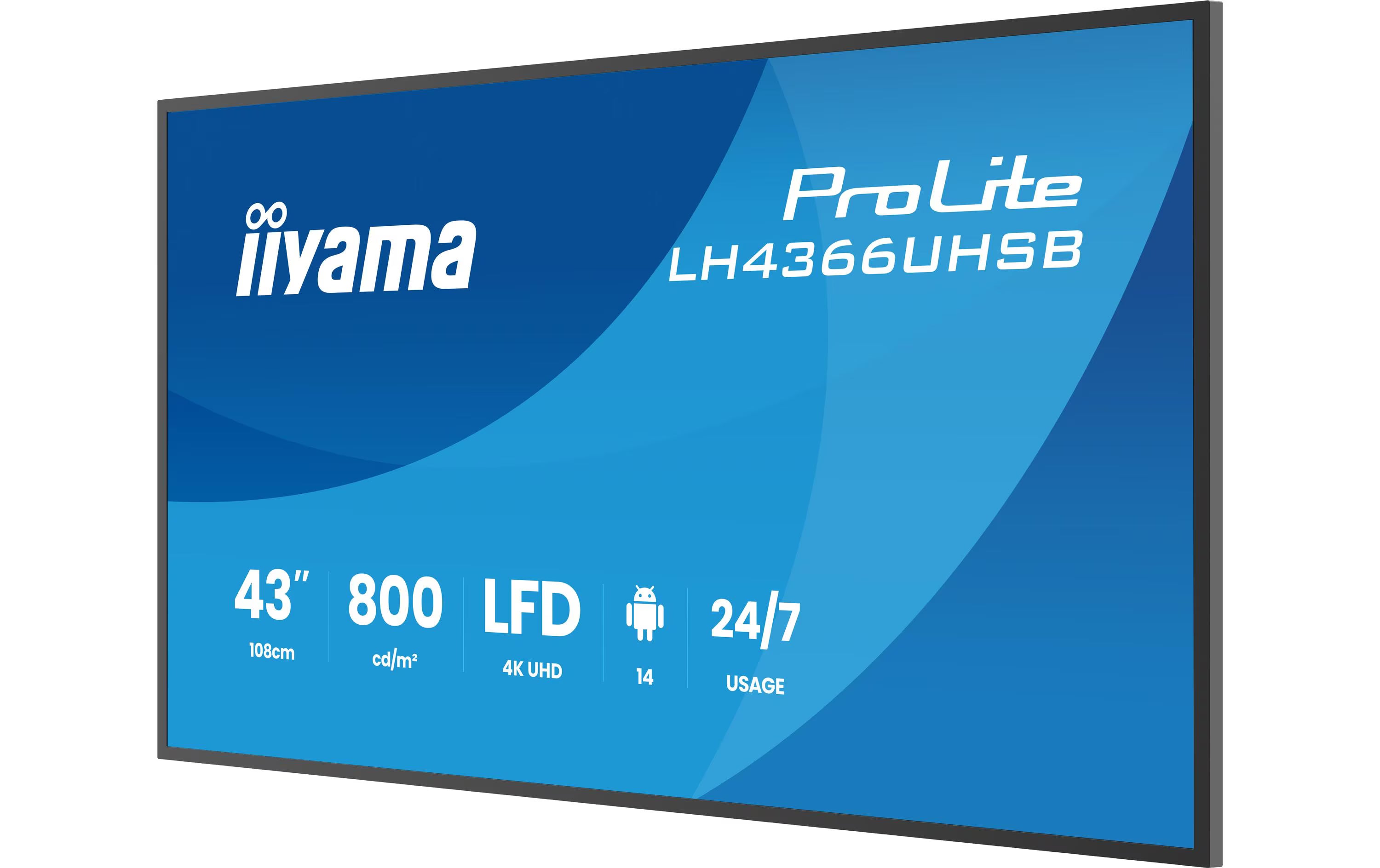 iiyama Public Display ProLite LH4366UHSB-B1AG 43 "