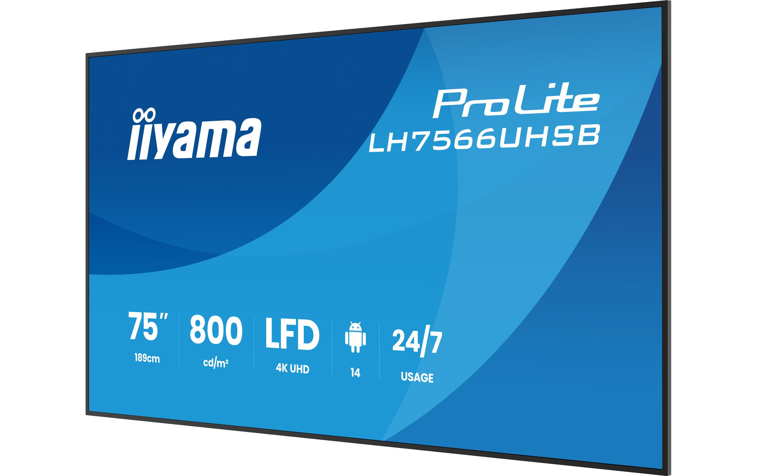iiyama Public Display ProLite LH7566UHSB-B1AG 75 "