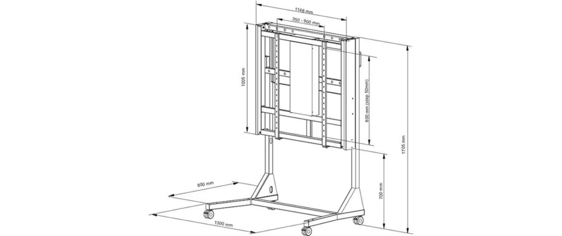 Multibrackets TV-Trolley SD Weiss