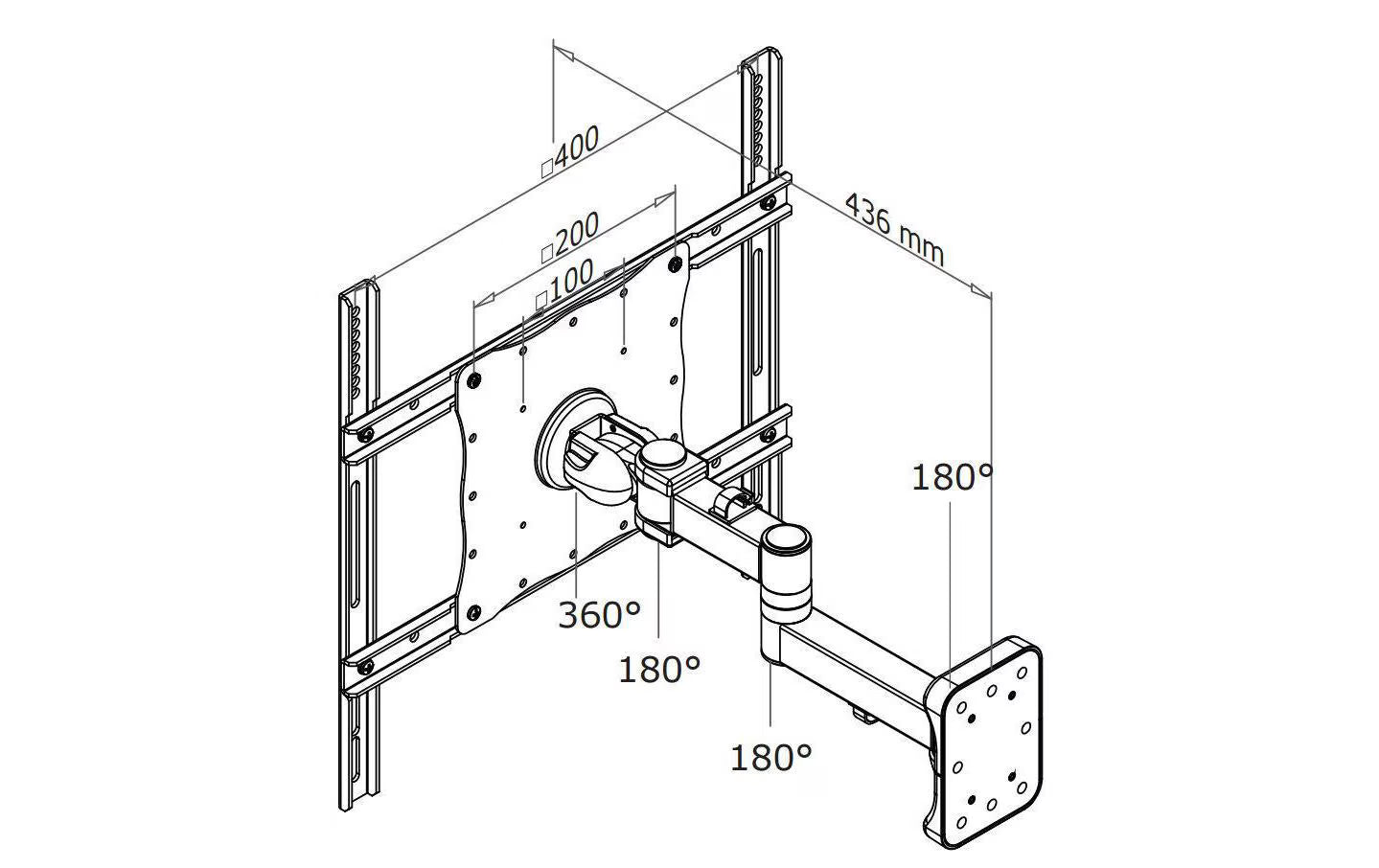 NEOMOUNTS Wandhalterung FPMA-W960 Schwarz