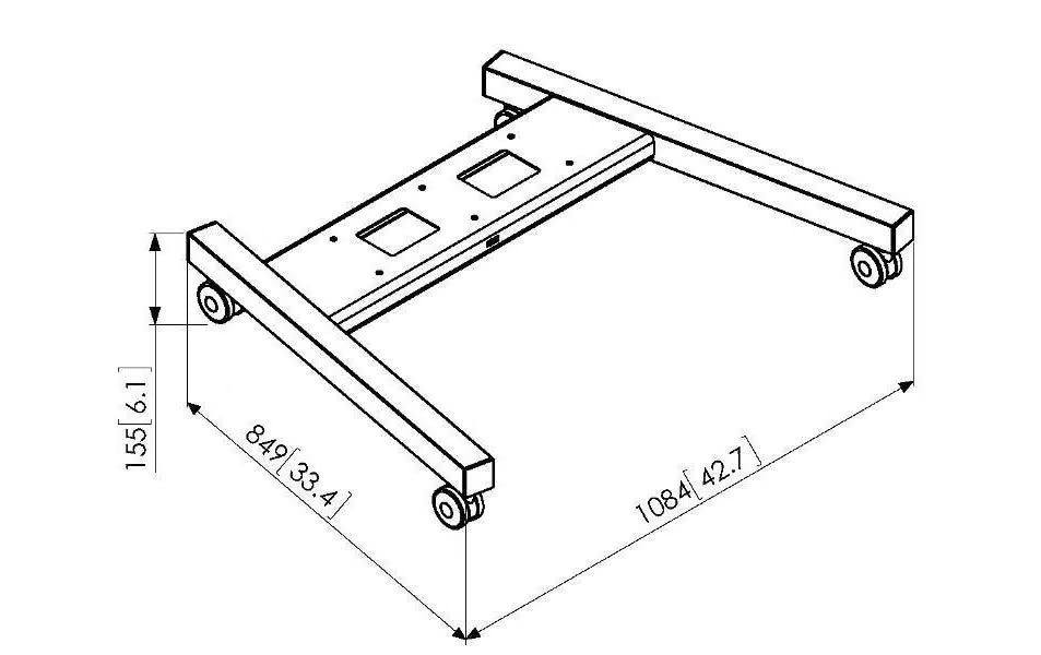 Vogel's TV-Trolley TD1884 Schwarz