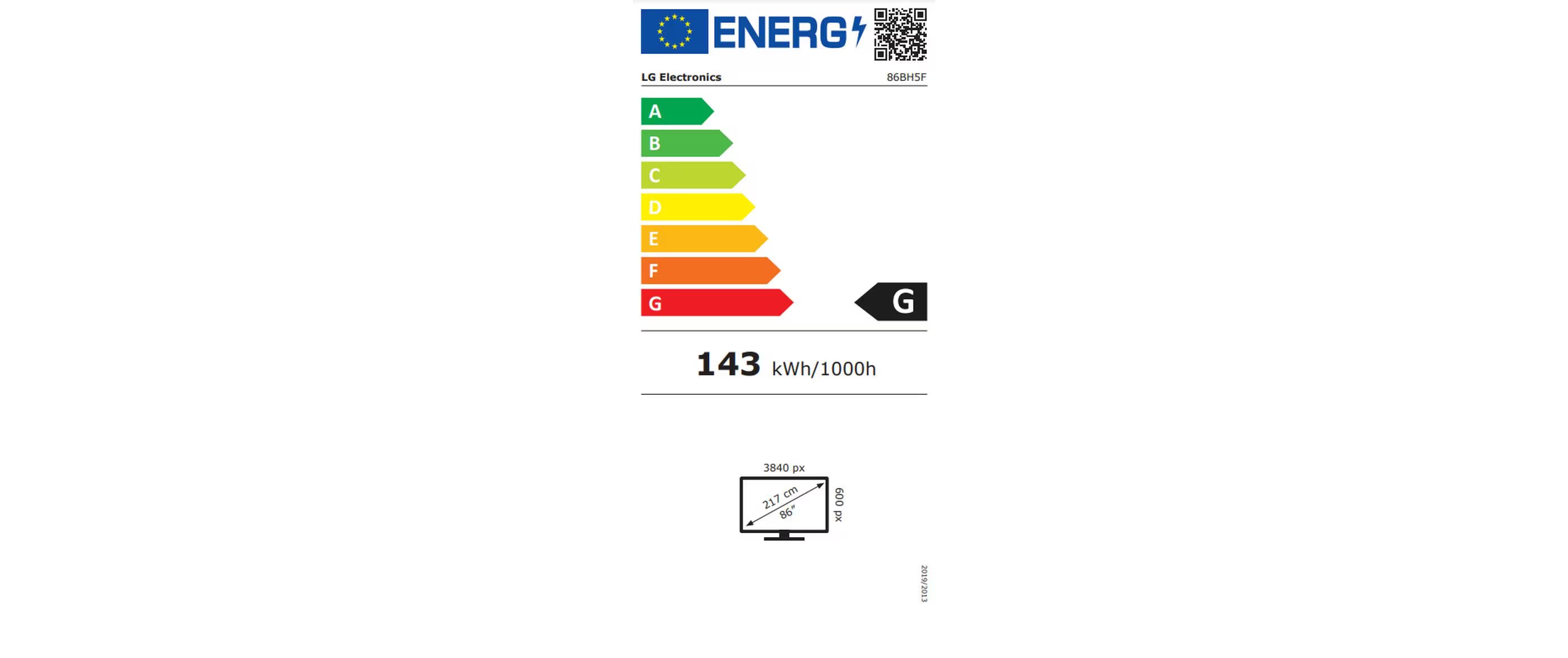 LG Public Display Stretch 86BH5F-M 86 "