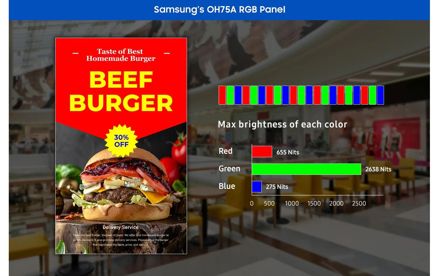 Samsung Public Display Outdoor OH75A 75 "