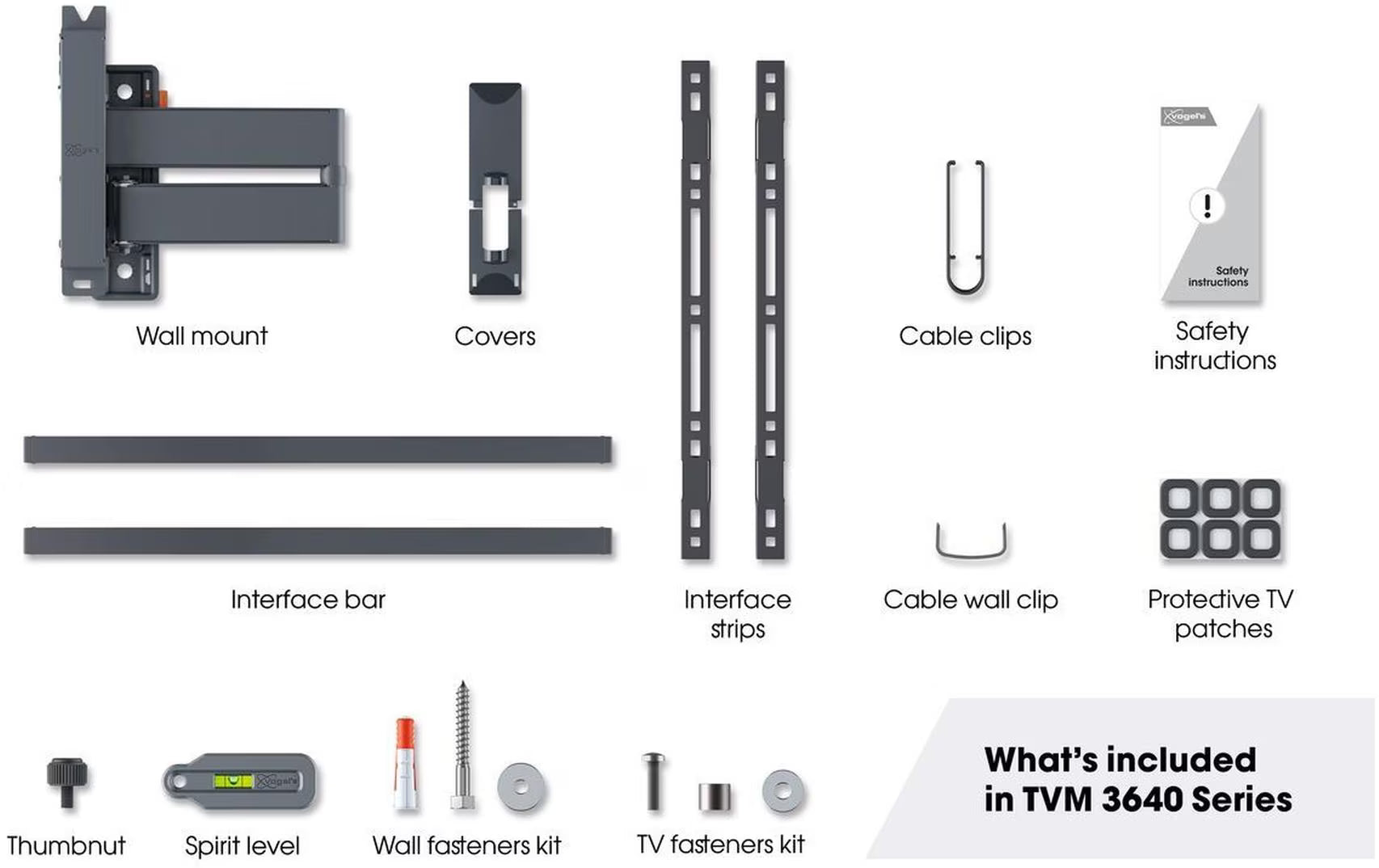 Vogel's Wandhalterung TVM 3645 Schwarz