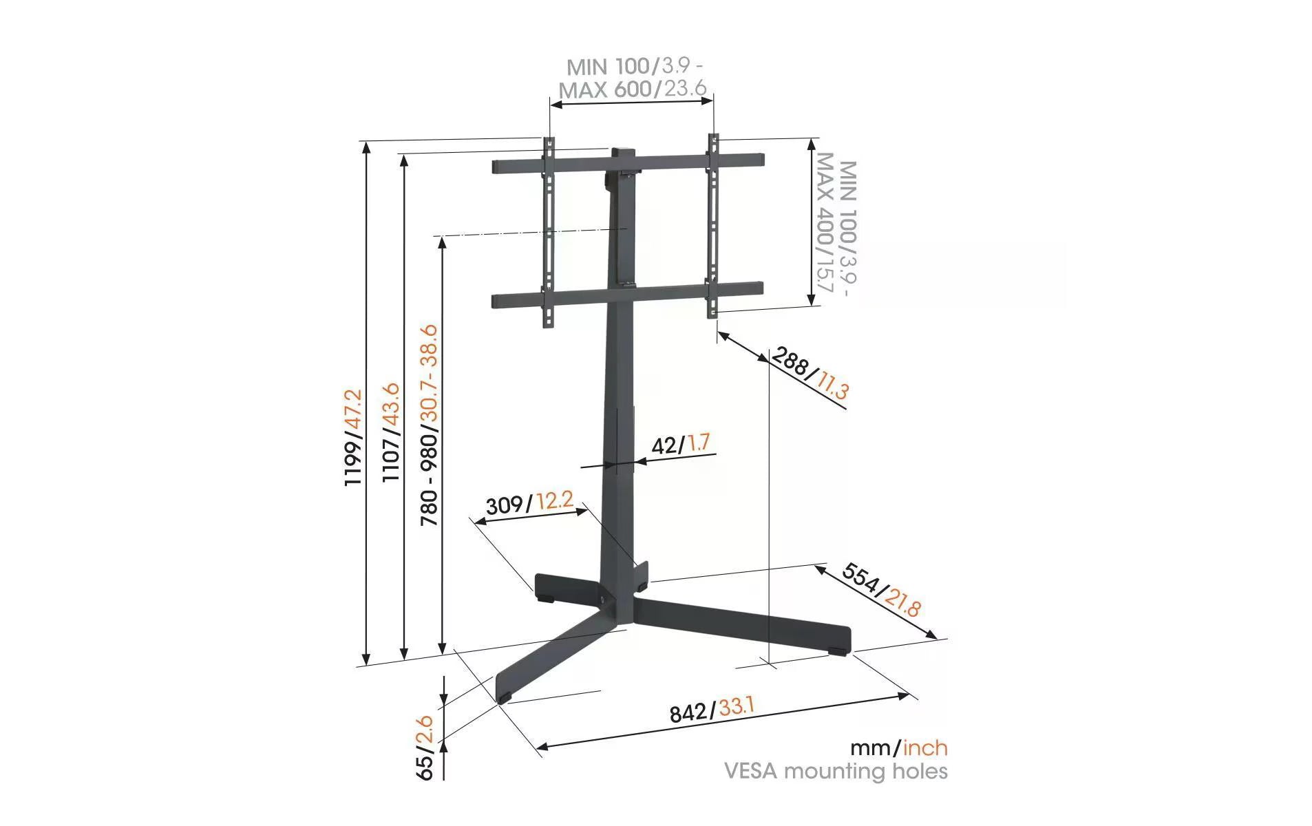 Vogel's Standfuss TVS 3690 Schwarz