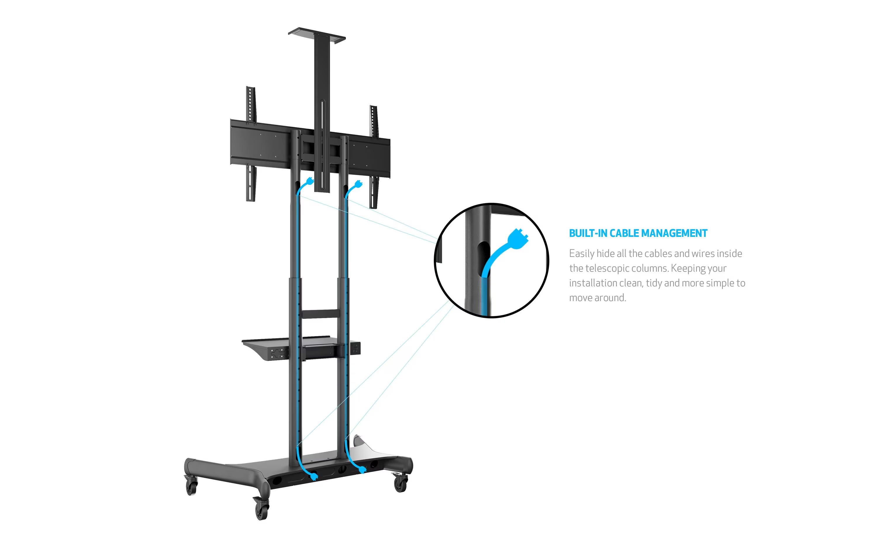 Multibrackets TV-Trolley Basic 180 Schwarz