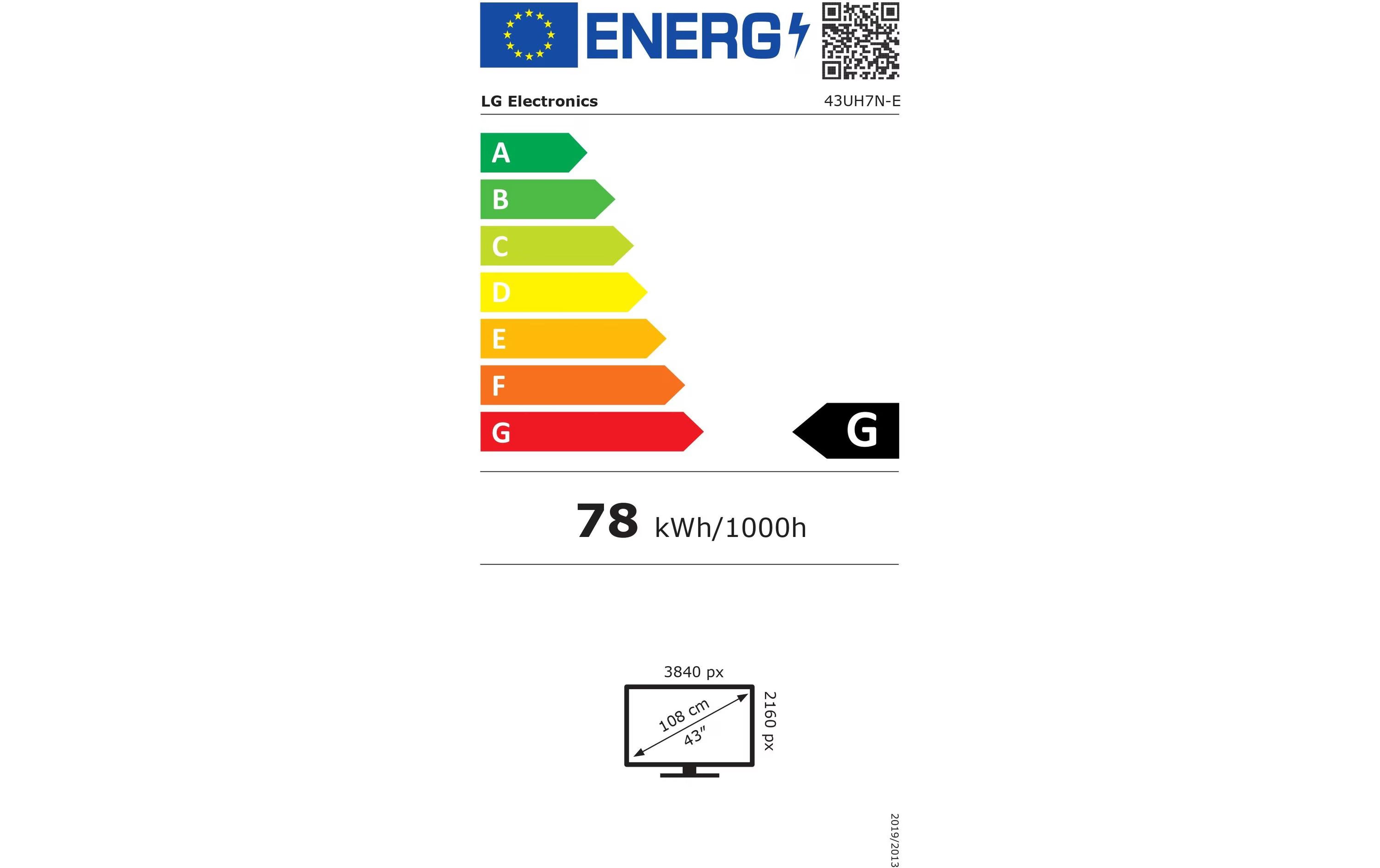 LG Public Display 43UH7N-E 43 "