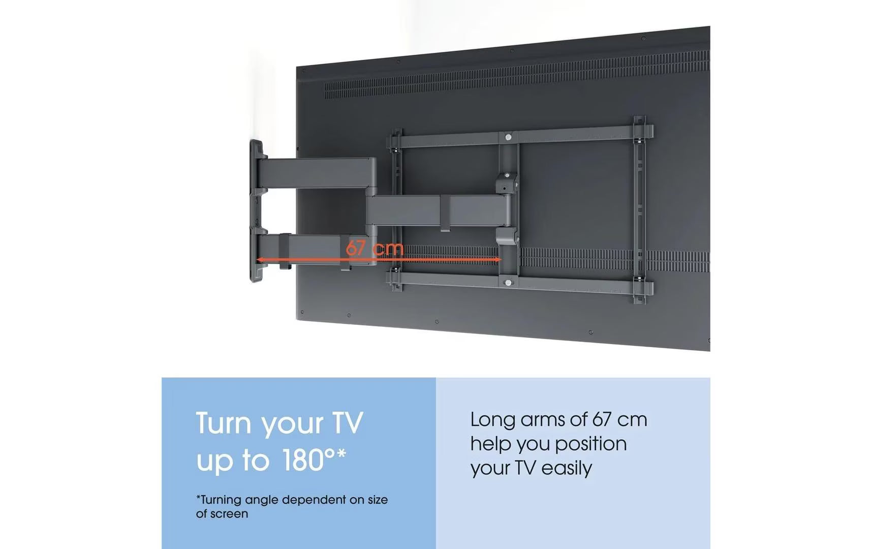 Vogel's Wandhalterung COMFORT, schwenkbar, 55-100", 55 kg Schwarz