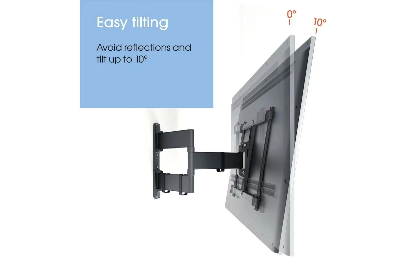 Vogel's Wandhalterung COMFORT, schwenkbar, 55-100", 55 kg Schwarz
