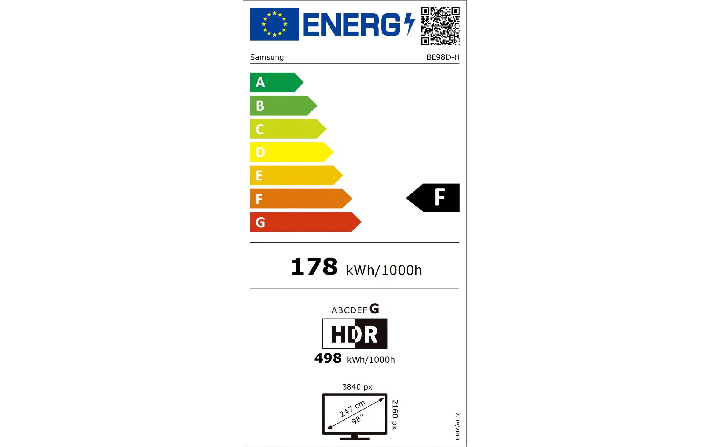 Samsung Public Display BE98D 98 "