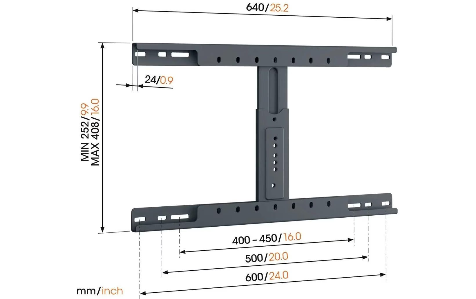 Vogel's Wandhalterung Anschlussadapter UNIV TVA 6950 Schwarz
