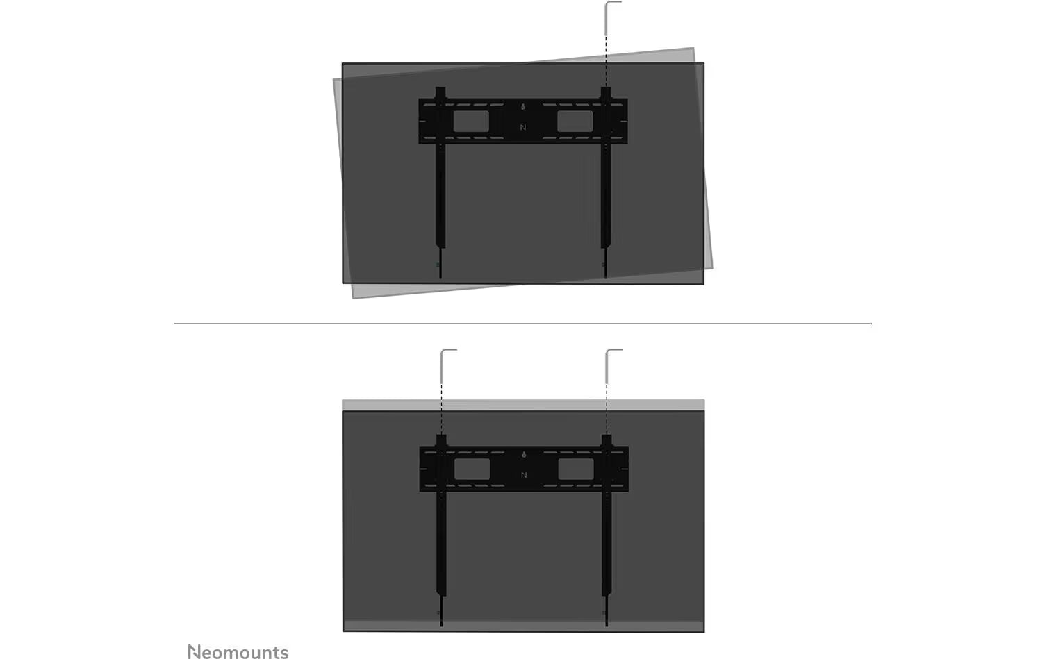 NEOMOUNTS Wandhalterung LEVEL-750, VESA 800 x 600 Schwarz
