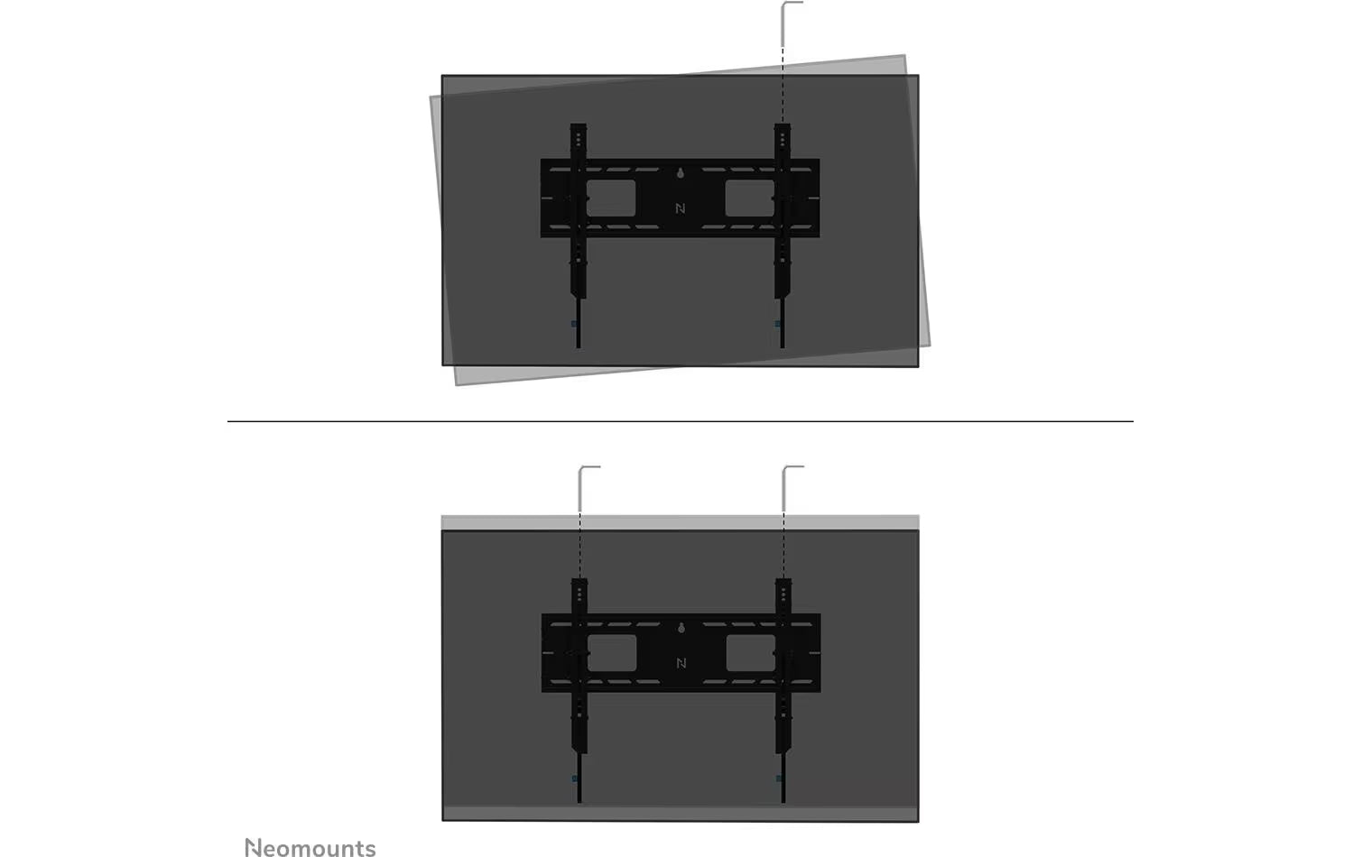 NEOMOUNTS Wandhalterung LEVEL-750, VESA 600 x 400 Schwarz