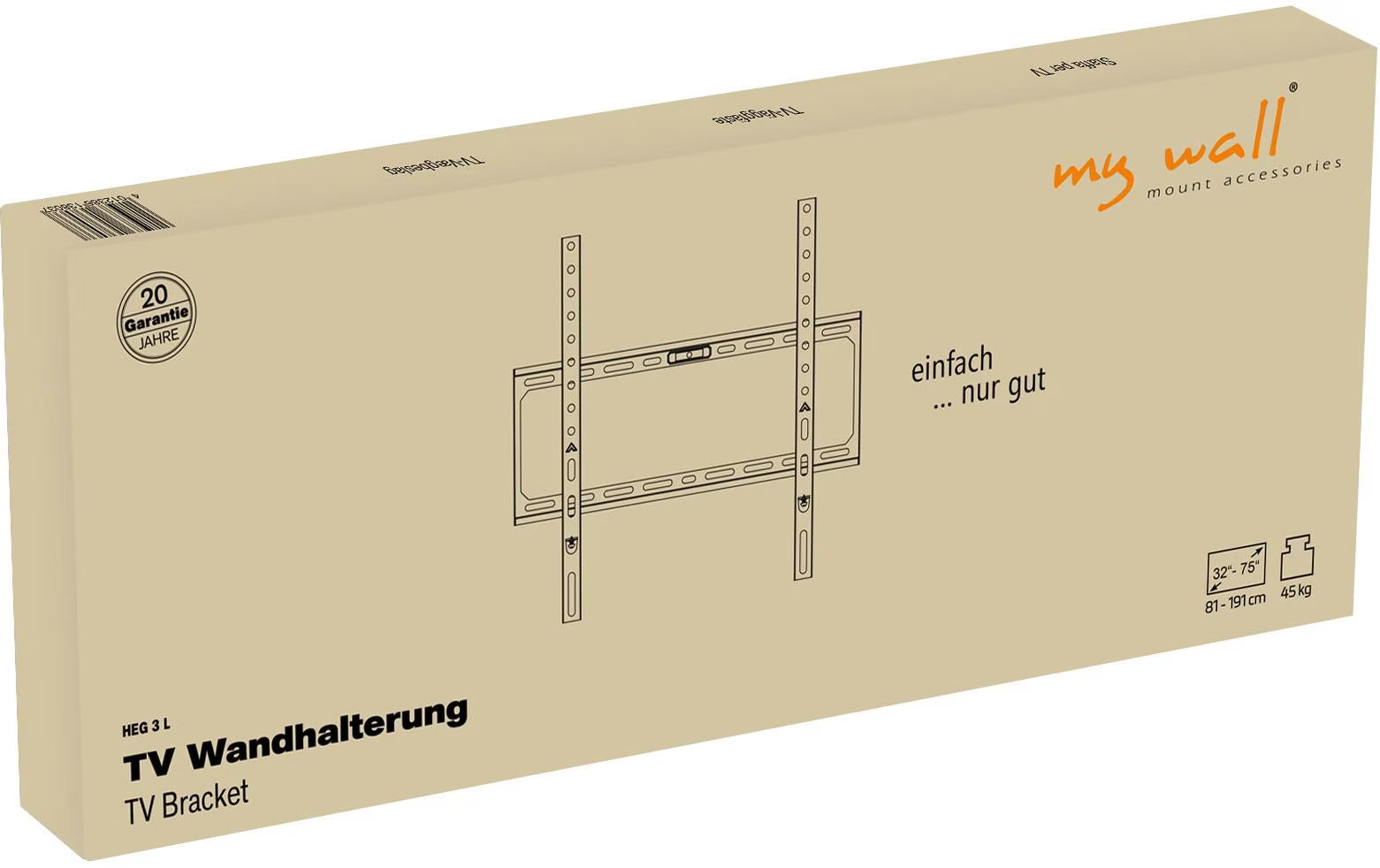 My Wall Wandhalterung HEG3L Economy-Line Schwarz