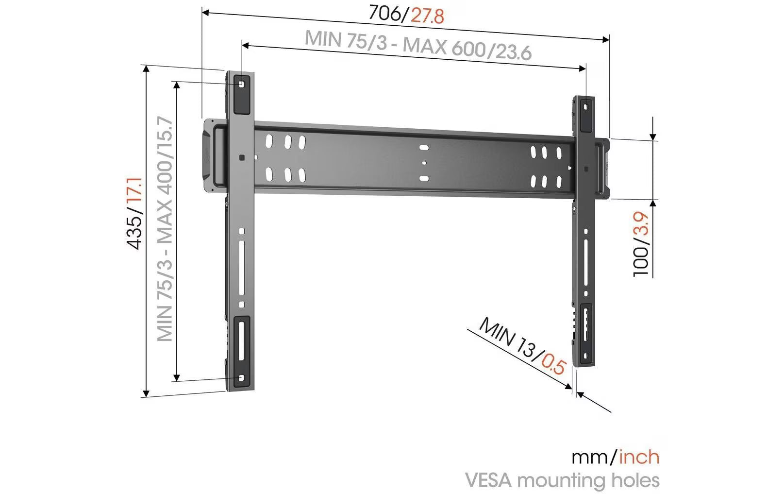 Vogel's Wandhalterung TVM5705B Schwarz