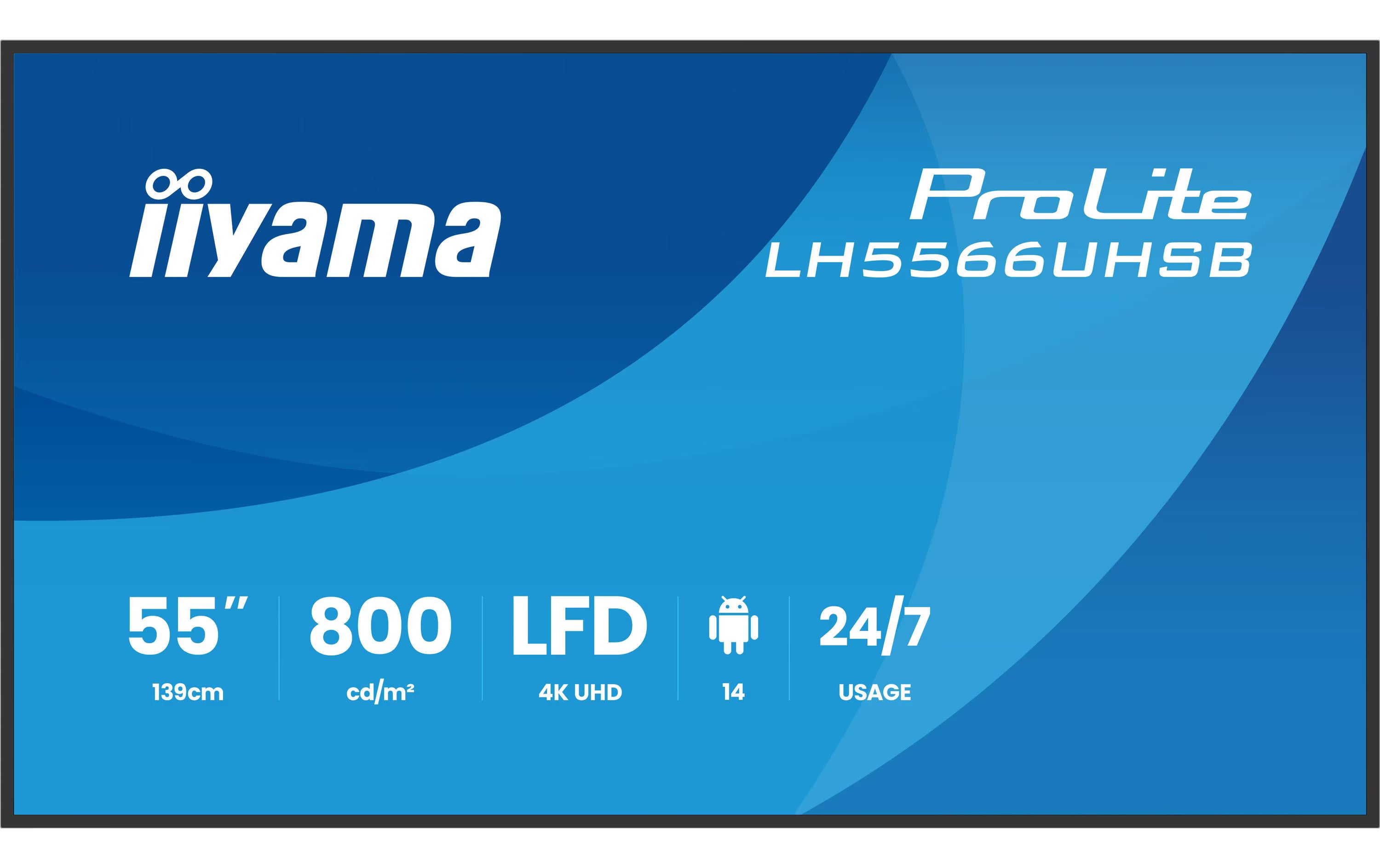 iiyama Public Display ProLite LH5566UHSB-B1AG 55 "