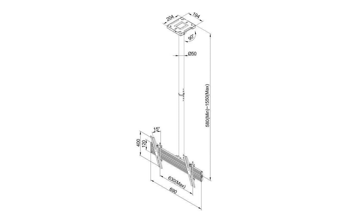 Multibrackets Deckenhalterung MBC1U Professional