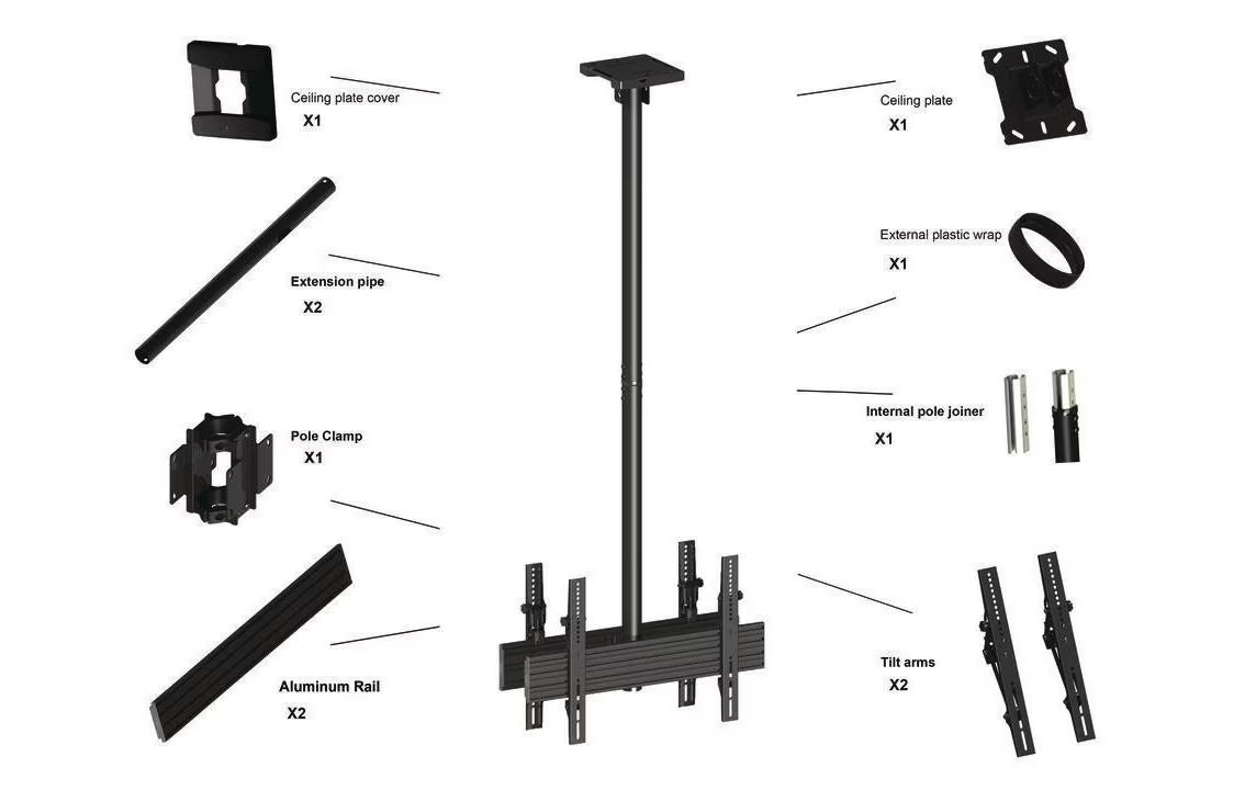 Multibrackets Deckenhalterung MBC1UX2 Professional