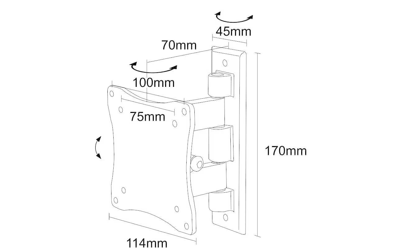 NEOMOUNTS Wandhalterung FPMA-W810 Silber