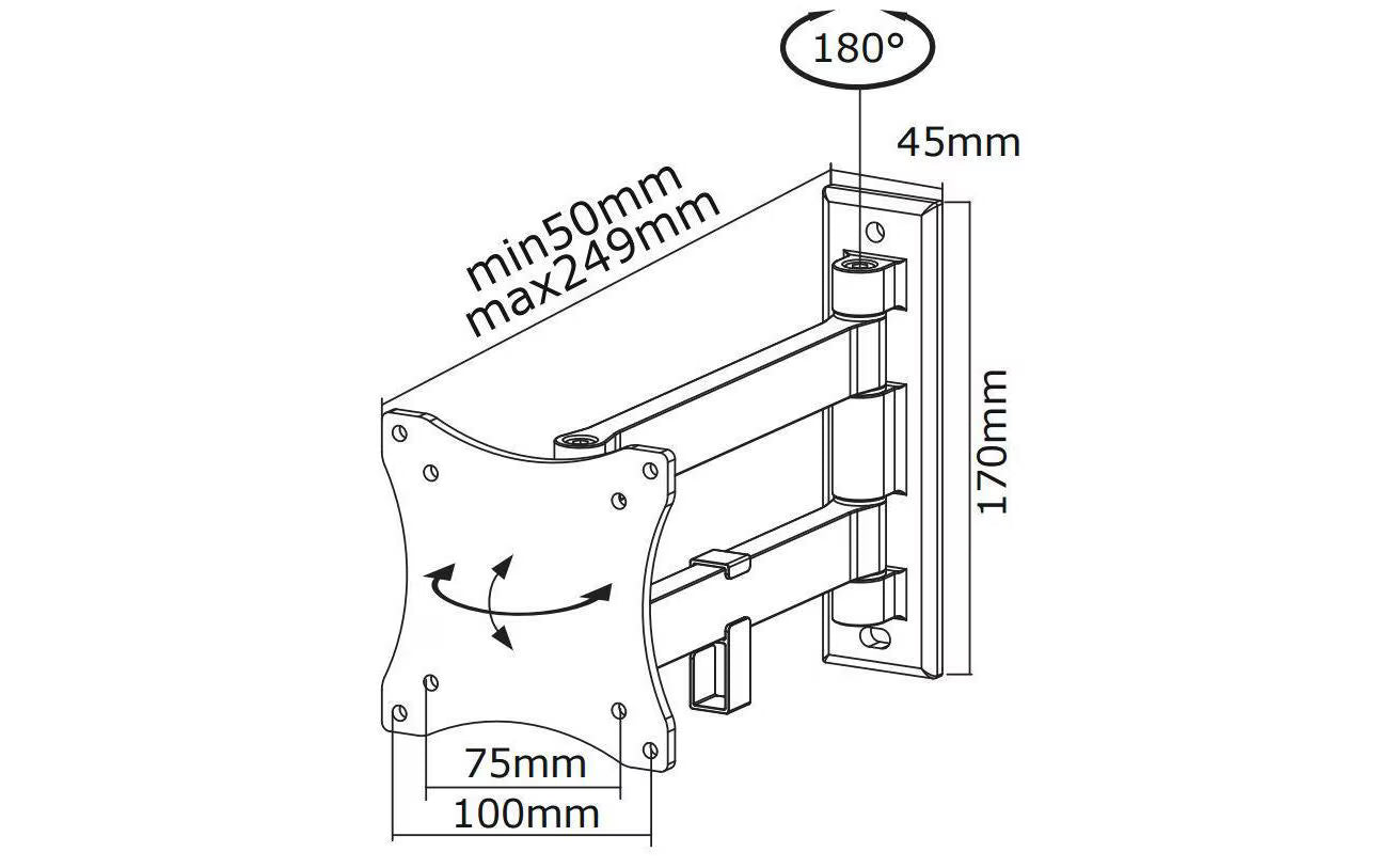 NEOMOUNTS Wandhalterung FPMA-W820 Schwarz