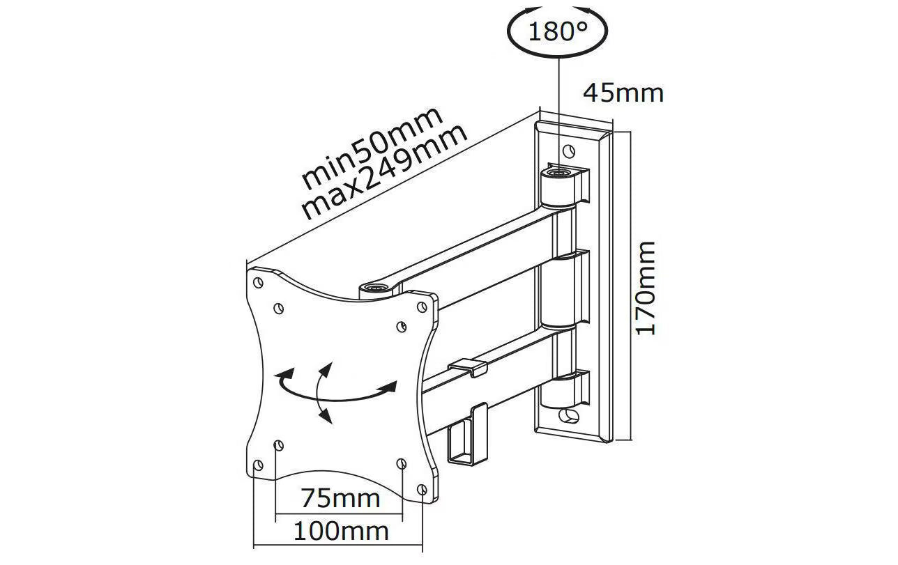 NEOMOUNTS Wandhalterung FPMA-W820 Silber