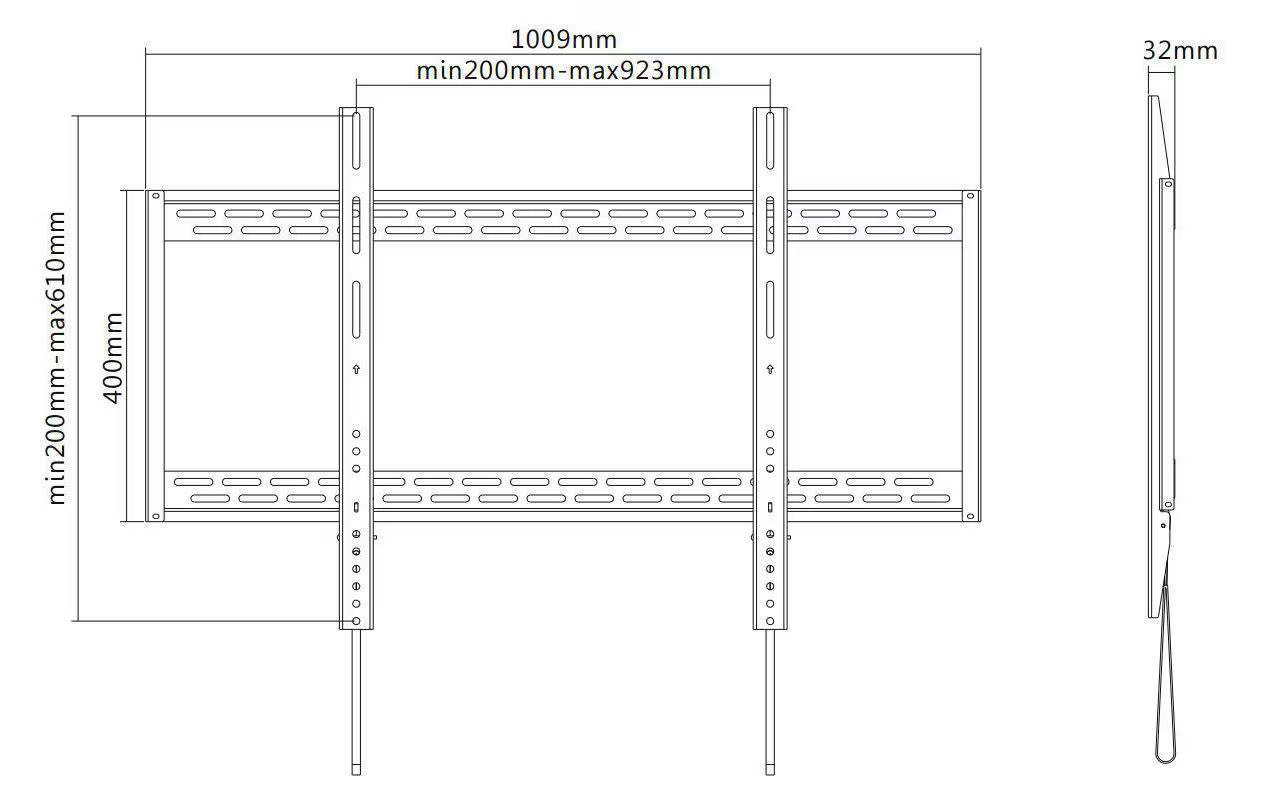NEOMOUNTS Wandhalterung LFD-W1000 Schwarz
