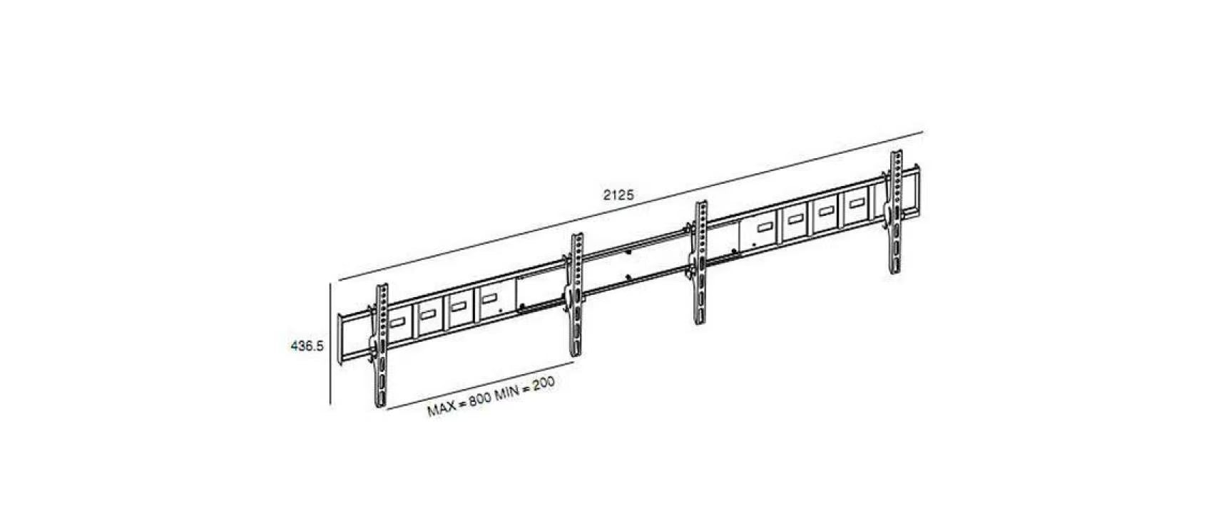 Multibrackets Wandhalterung Dual Screen Mount 7792 Schwarz