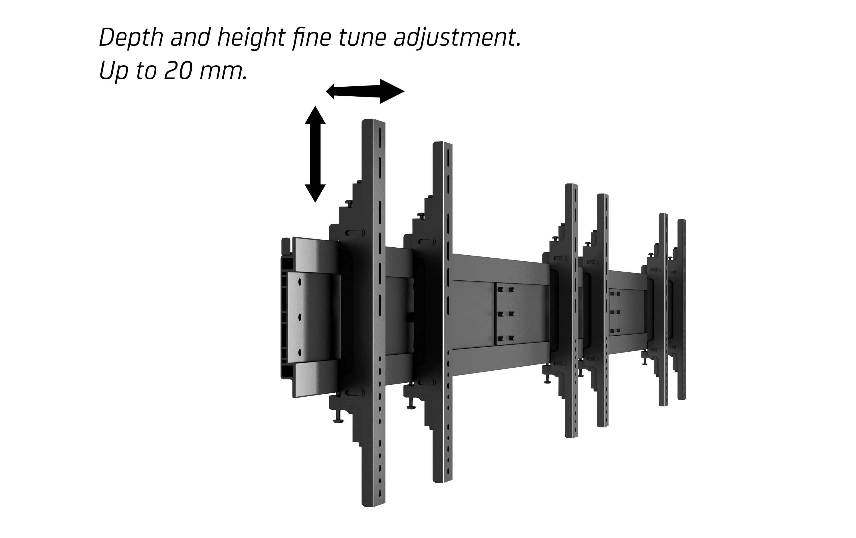 Multibrackets Wandhalterung Video Wall Stand 3-screens 9789 Schwarz