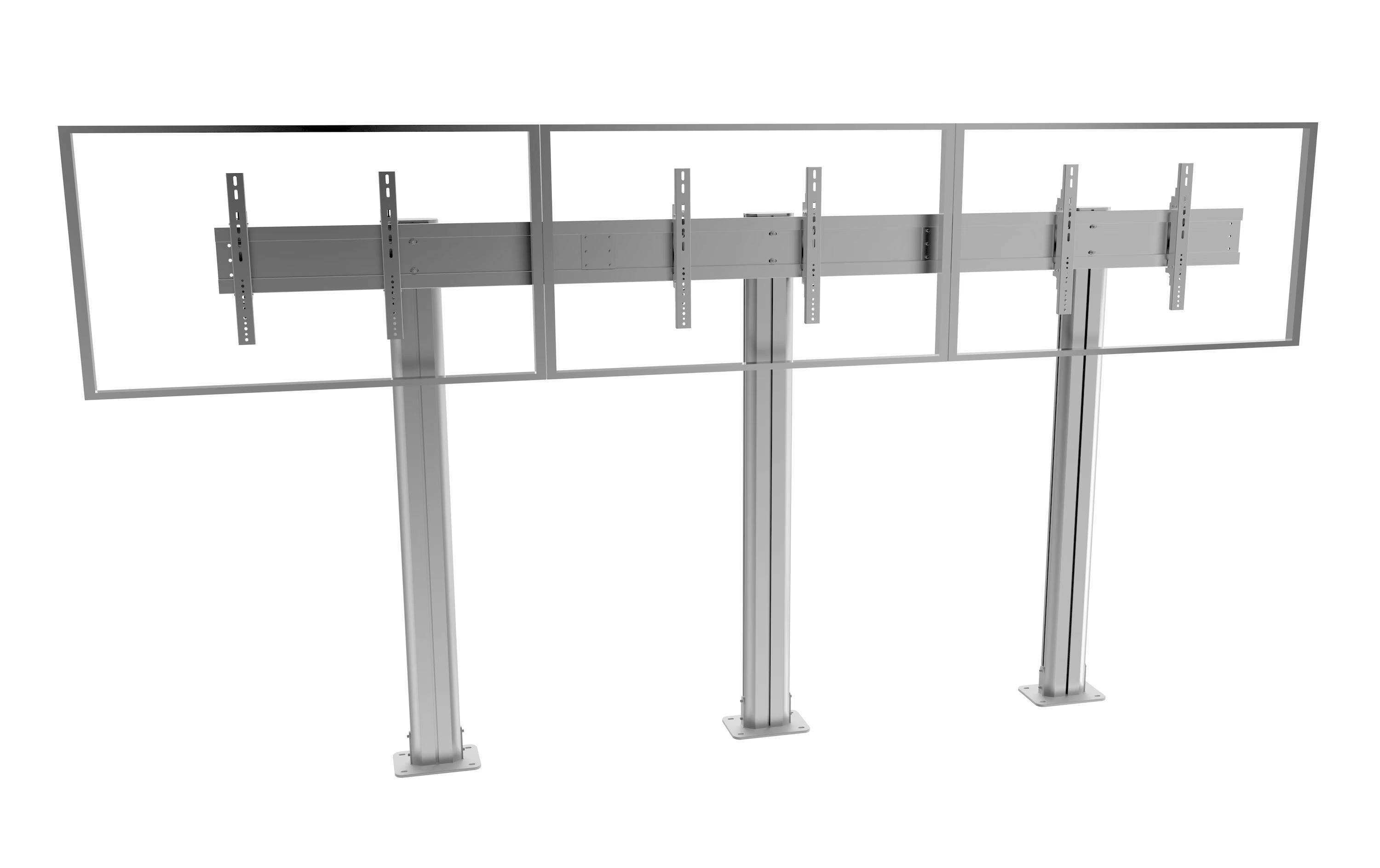 Multibrackets Wandhalterung Video Wall Stand 3-screens 9789 Schwarz