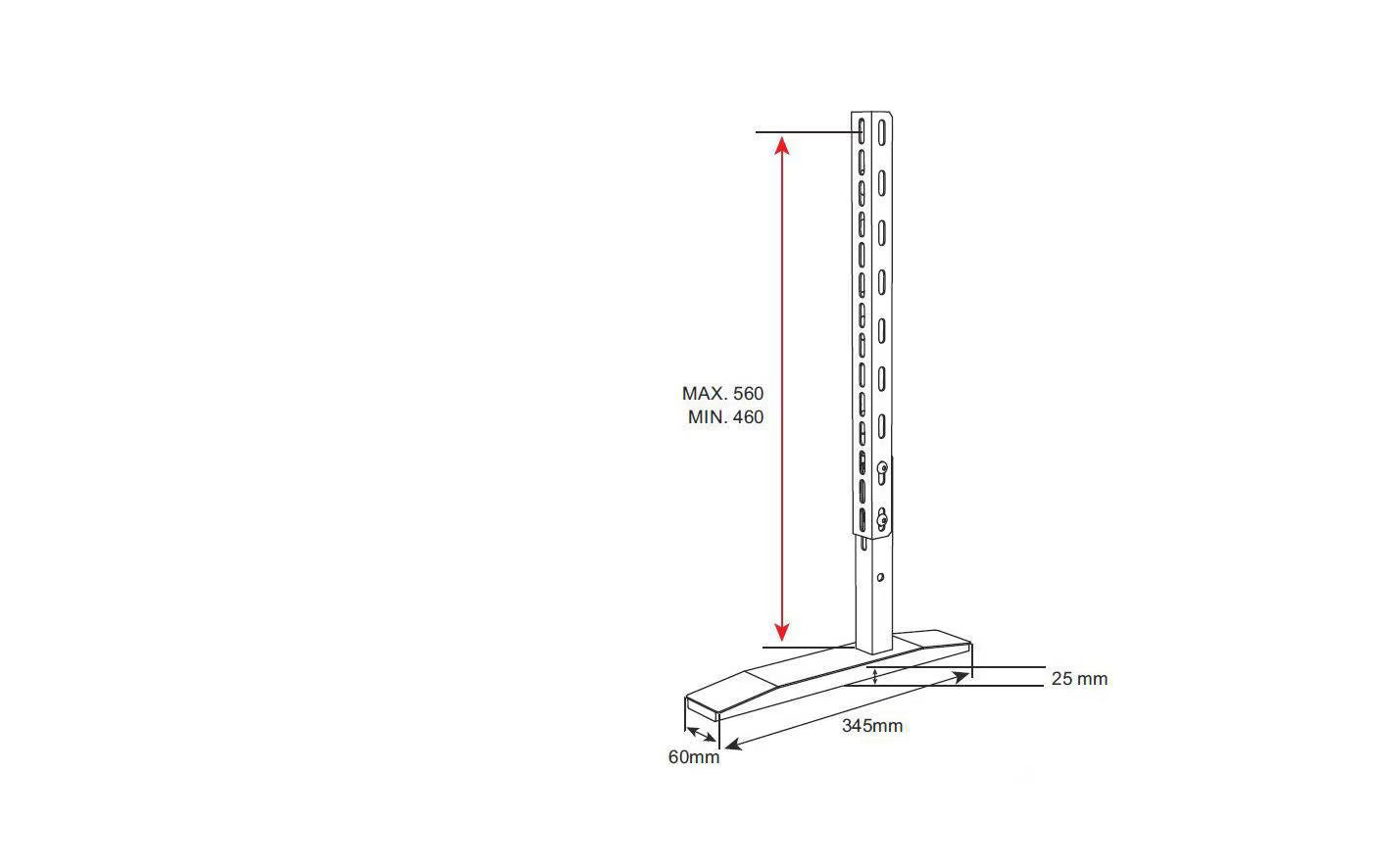 Audioraq Standfuss Premium Twin 55 max. 55 kg Schwarz